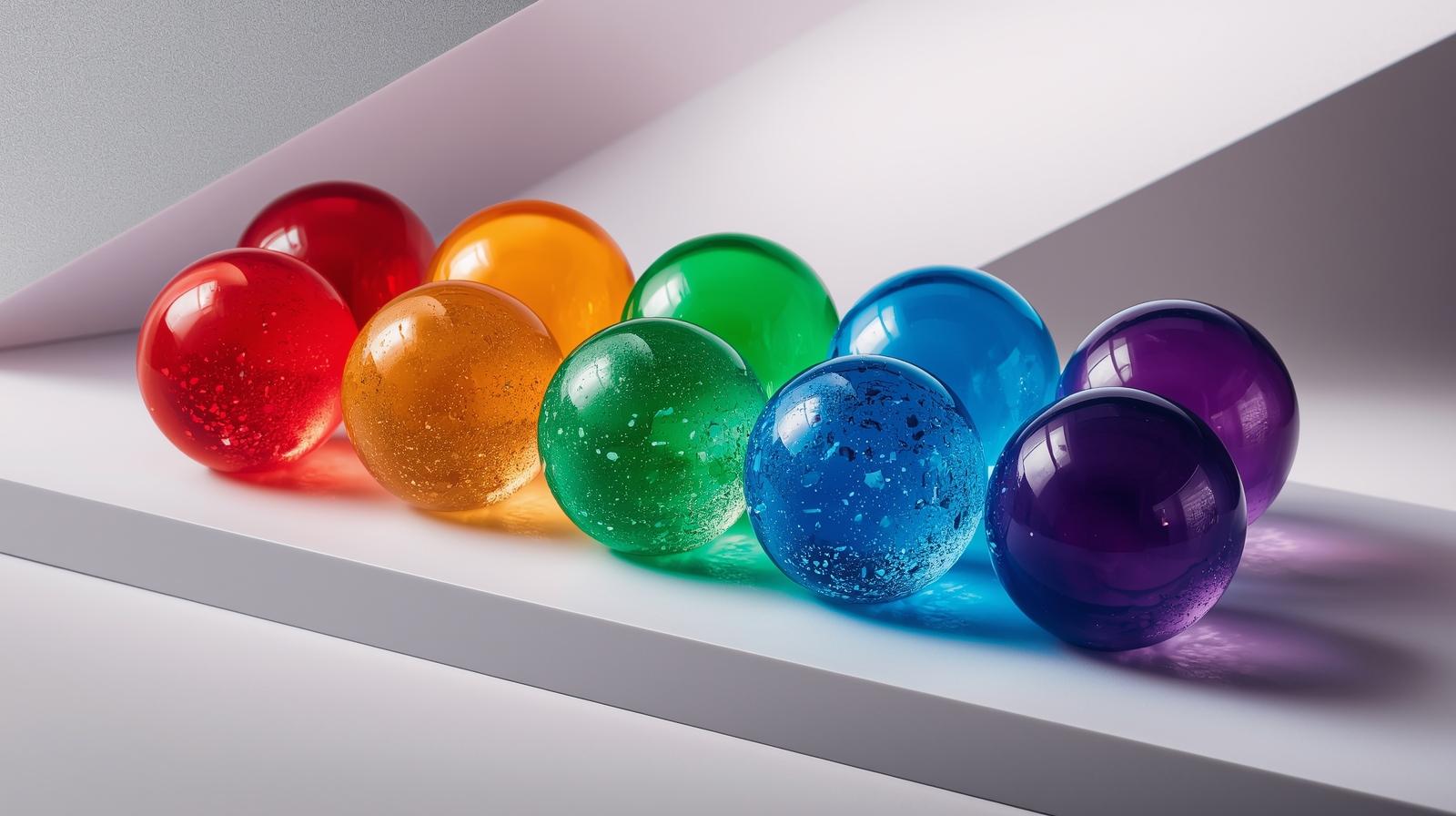 esferas de colores experimento sostenible Mixo Lab