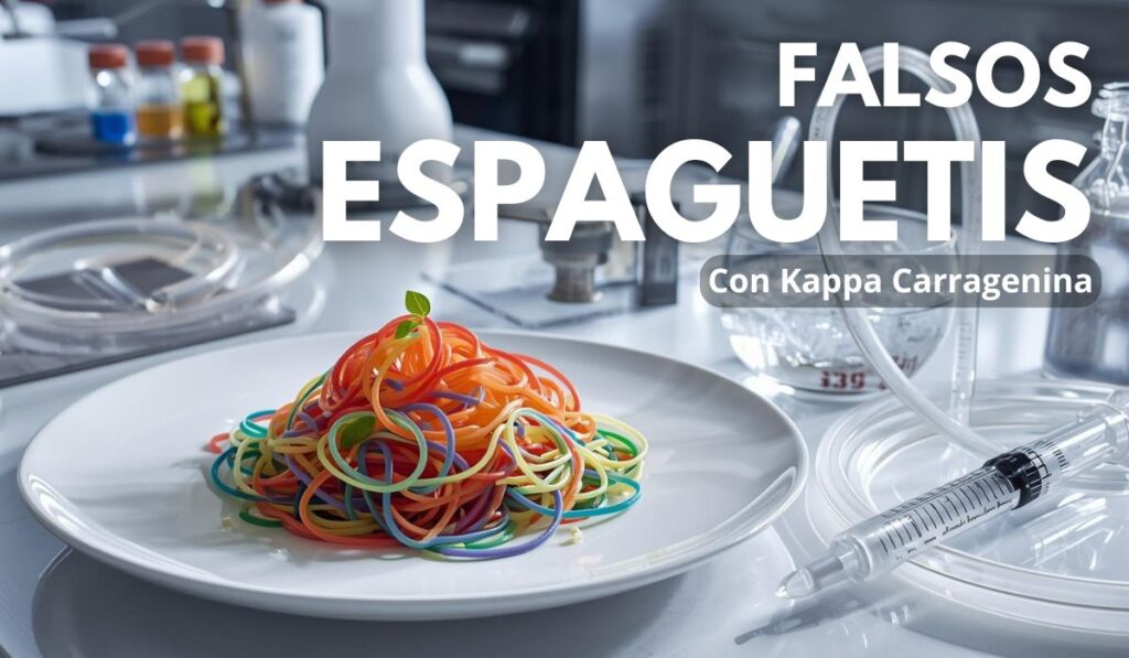 Falsos espaguetis elaborados con Kappa Carragenina – Mixo Lab Perú